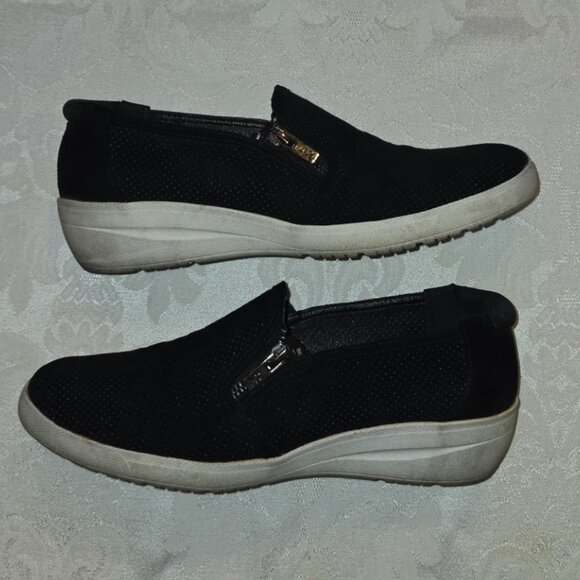 Anne Klein Sport Yale Black Wedge Sneaker 8.5 - Picture 7 of 10